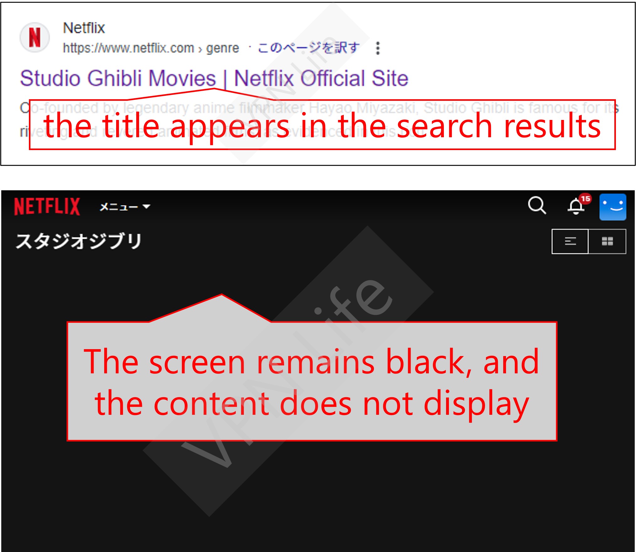 Ghibli is not available in Netflix in the US and Japan