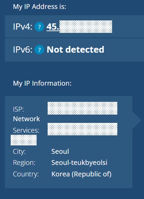 IP address in Korea