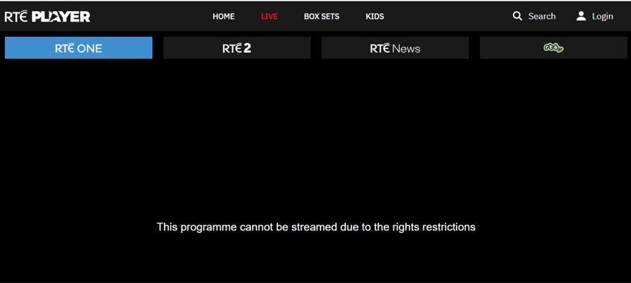 Geo-block-RTÉ Player